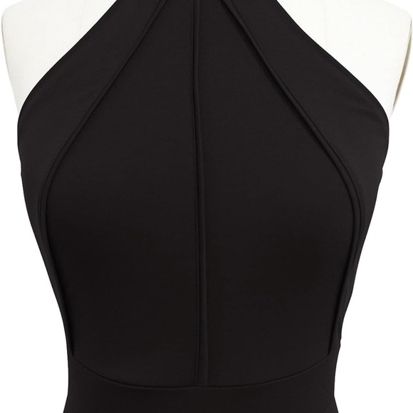 Sleeveless Halter Evening Dress - Picture 3 of 3